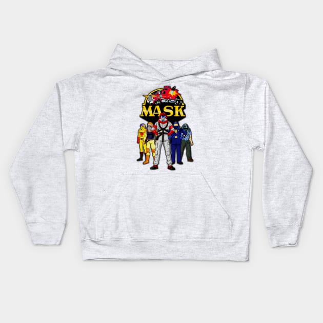 Mask Kids Hoodie by BigOrangeShirtShop